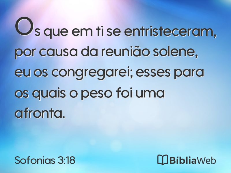 Sofonias 3:18 em imagem para compartilhar