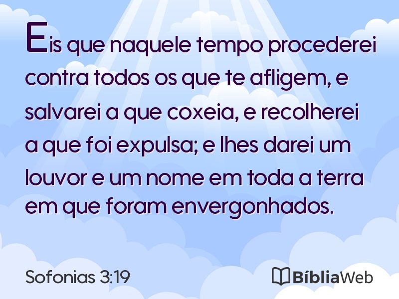 Sofonias 3:19 em imagem para compartilhar