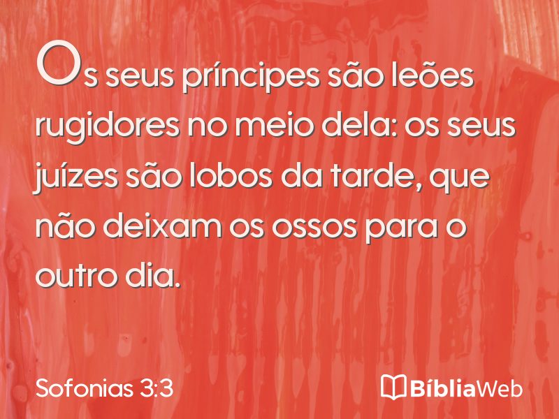 Sofonias 3:3 em imagem para compartilhar