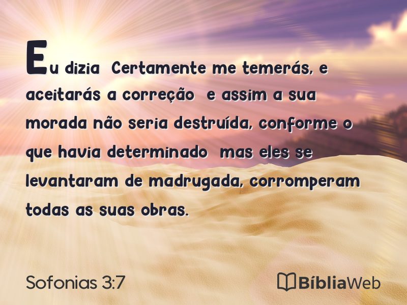 Sofonias 3:7 em imagem para compartilhar
