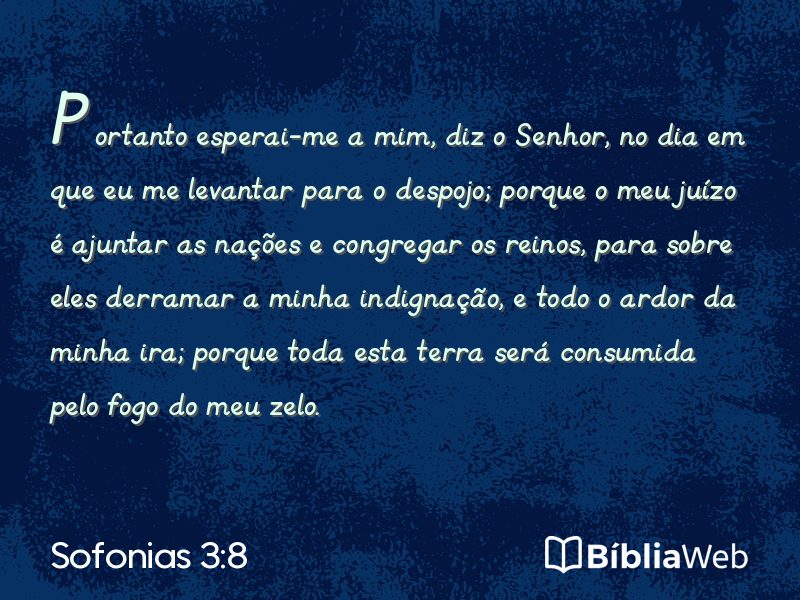 Sofonias 3:8 em imagem para compartilhar