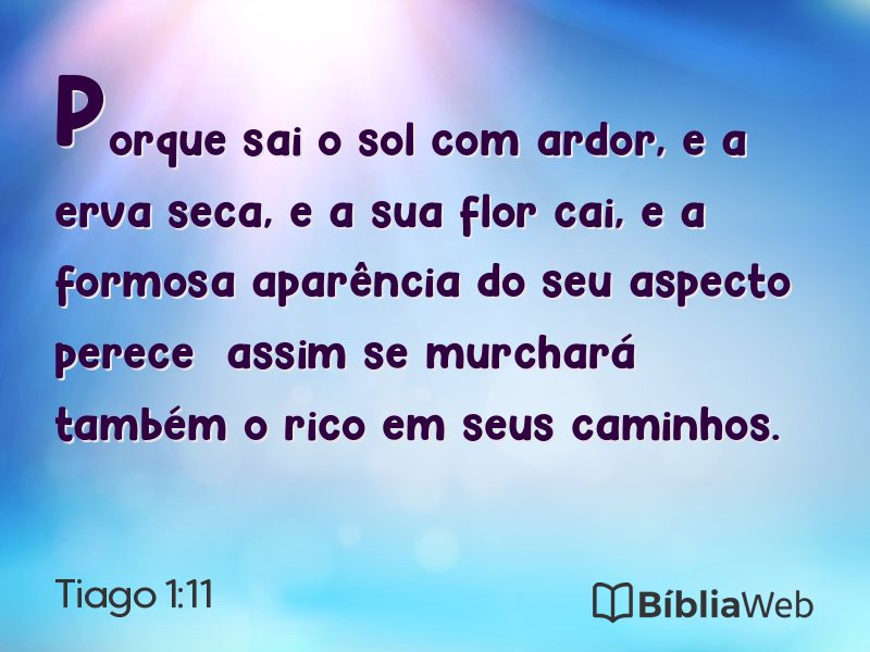 Tiago 1:11 em imagem para compartilhar
