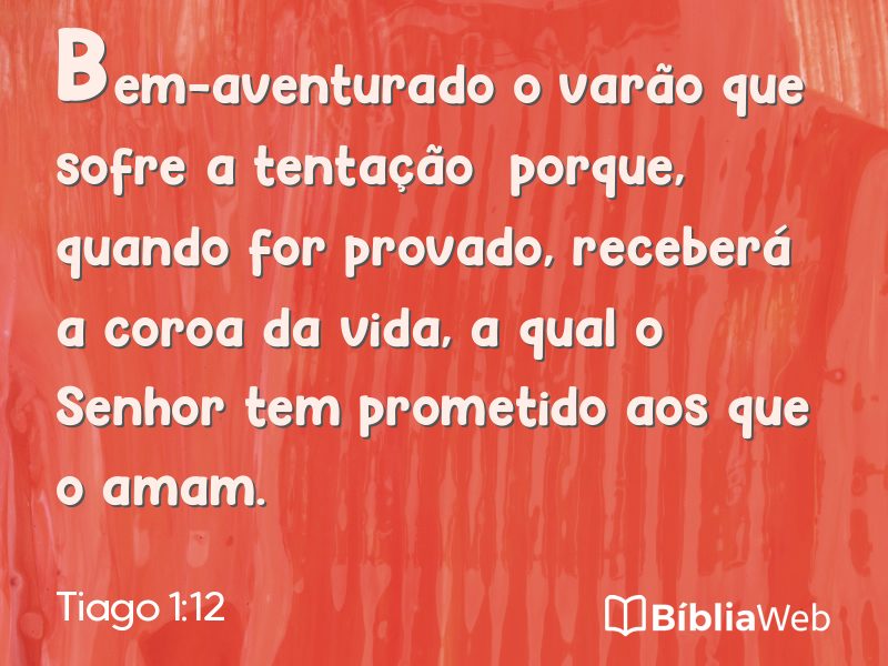 Tiago 1:12 em imagem para compartilhar