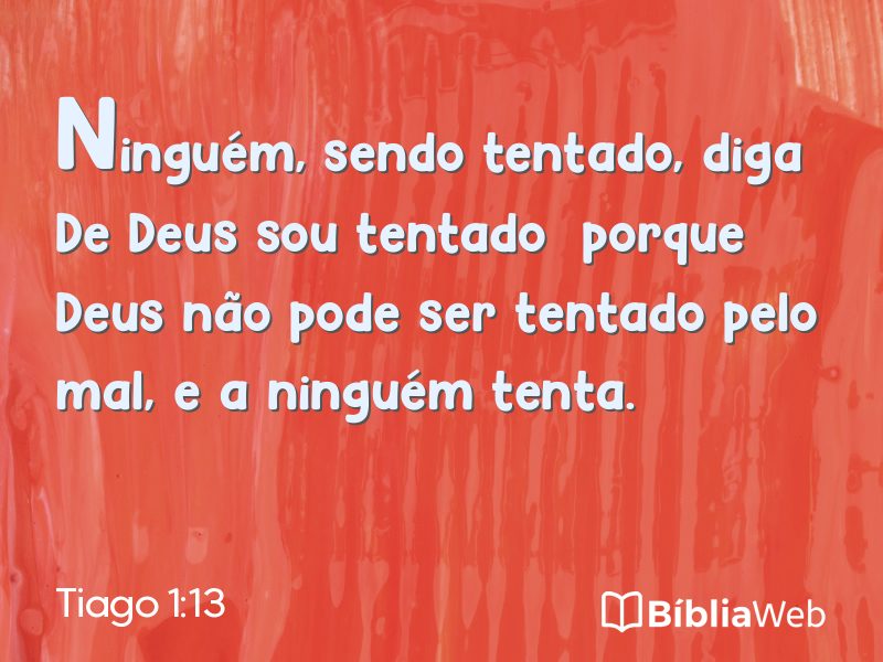 Tiago 1:13 em imagem para compartilhar