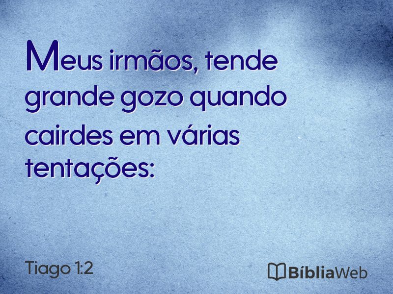 Tiago 1:2 em imagem para compartilhar