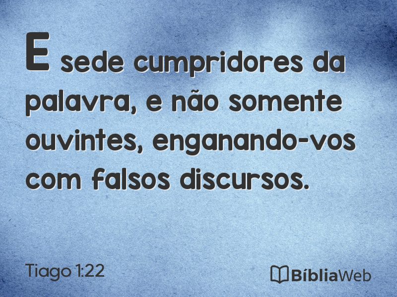 Tiago 1:22 em imagem para compartilhar
