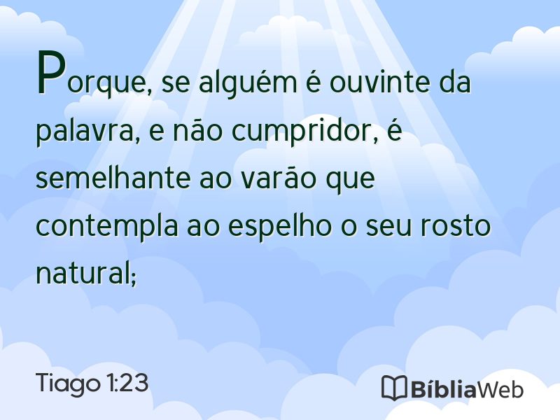 Tiago 1:23 em imagem para compartilhar