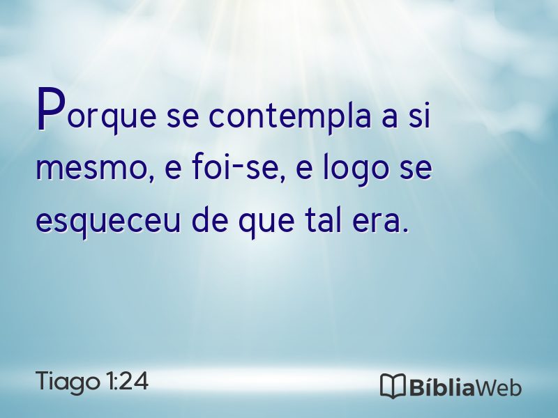 Tiago 1:24 em imagem para compartilhar