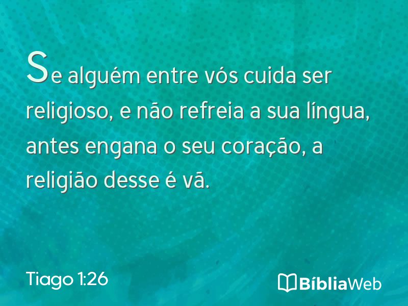 Tiago 1:26 em imagem para compartilhar