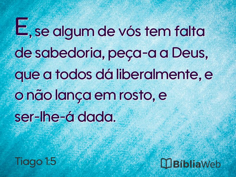 Tiago 1:5 em imagem para compartilhar