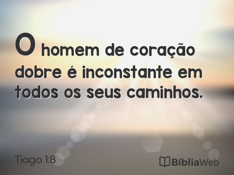 Tiago 1:8 em imagem para compartilhar