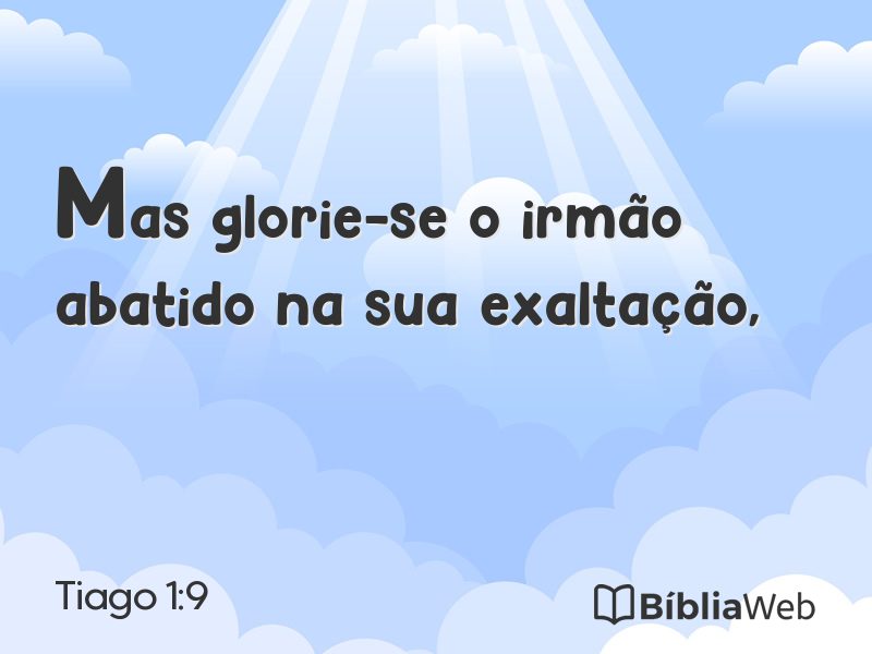 Tiago 1:9 em imagem para compartilhar