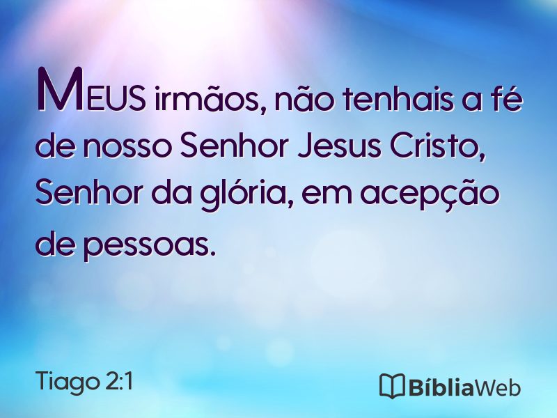 Tiago 2:1 em imagem para compartilhar