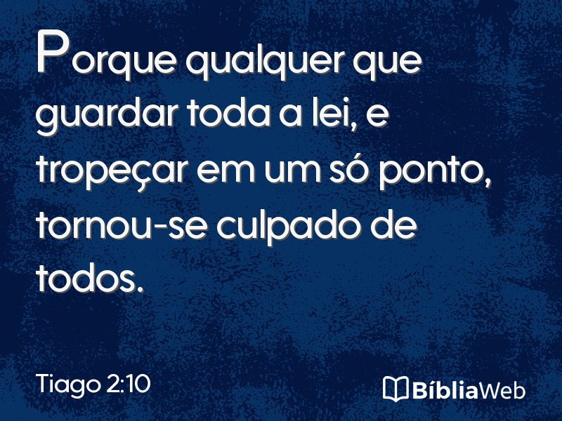Tiago 2:10 em imagem para compartilhar