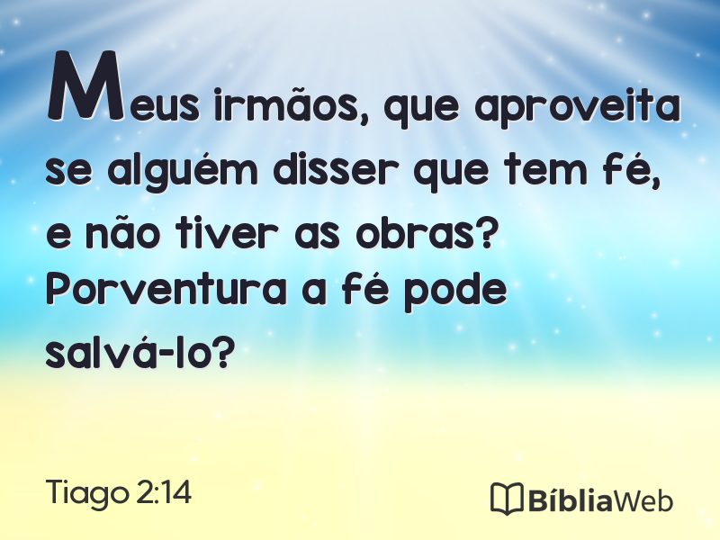 Tiago 2:14 em imagem para compartilhar