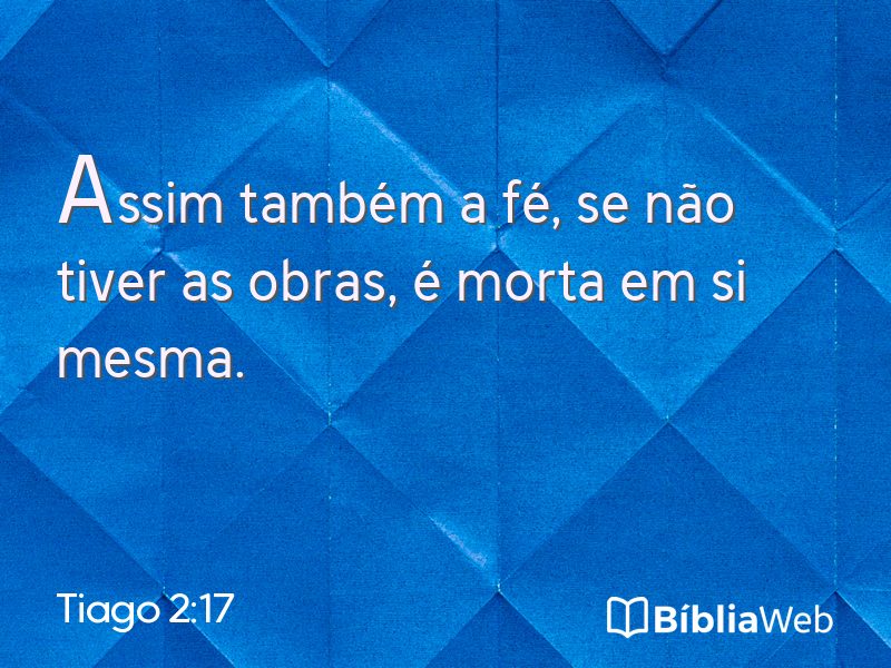 Tiago 2:17 em imagem para compartilhar