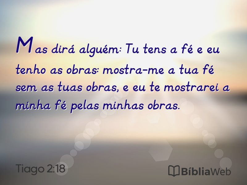 Tiago 2:18 em imagem para compartilhar