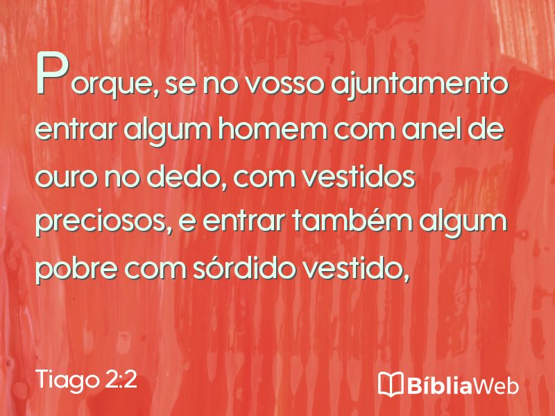 Tiago 2:2 em imagem para compartilhar