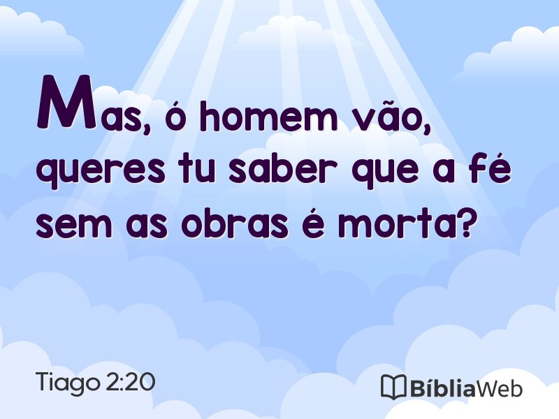 Tiago 2:20 em imagem para compartilhar
