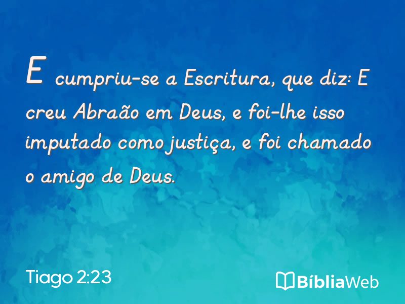 Tiago 2:23 em imagem para compartilhar