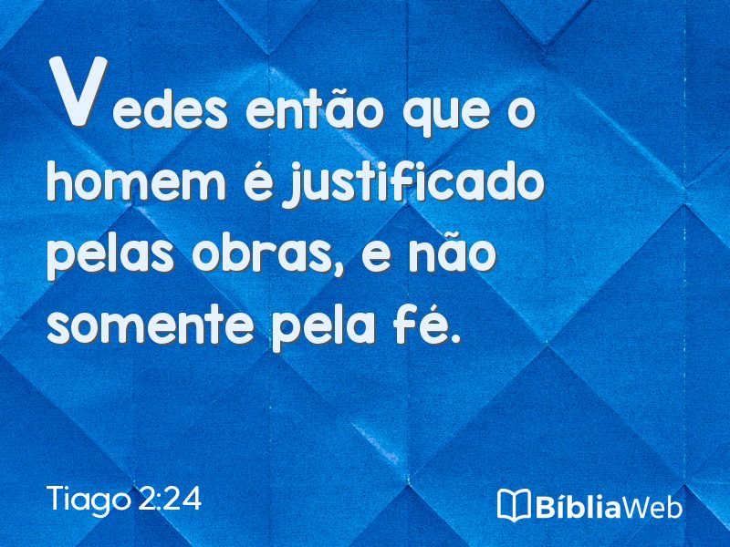 Tiago 2:24 em imagem para compartilhar
