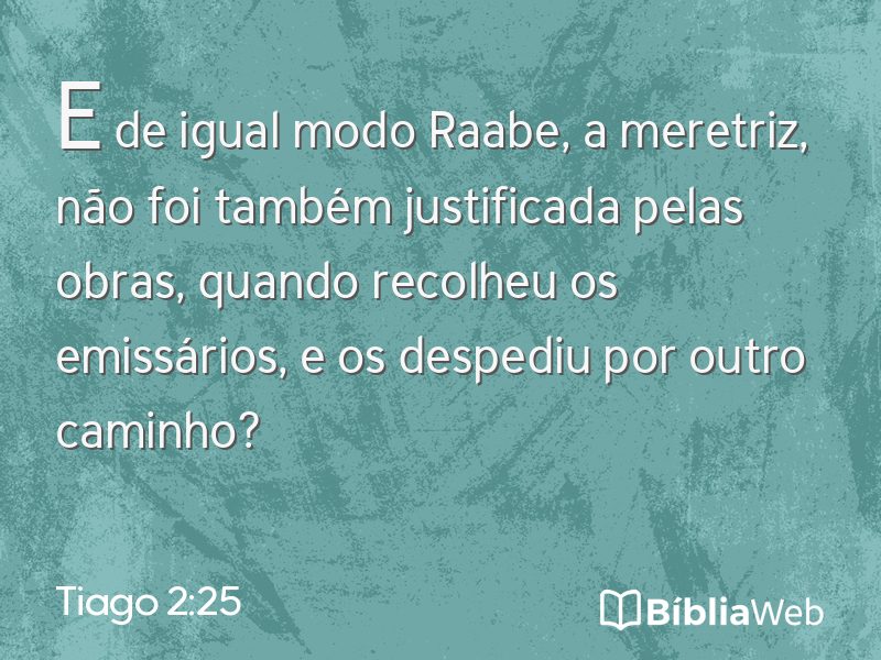 Tiago 2:25 em imagem para compartilhar