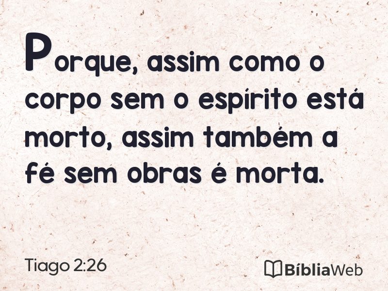 Tiago 2:26 em imagem para compartilhar