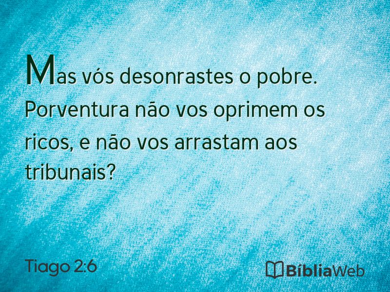 Tiago 2:6 em imagem para compartilhar