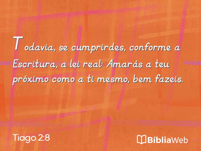 Tiago 2:8 em imagem para compartilhar