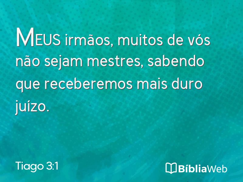 Tiago 3:1 em imagem para compartilhar