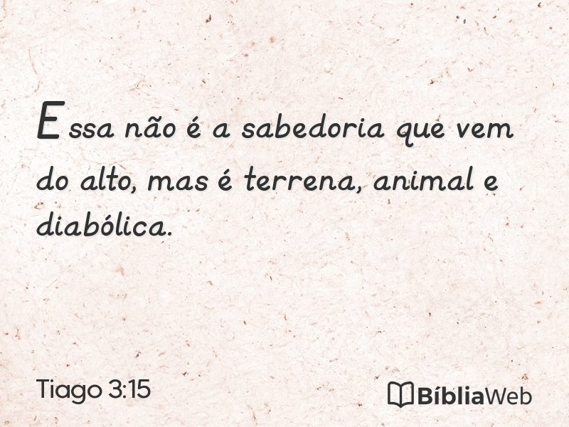 Tiago 3:15 em imagem para compartilhar