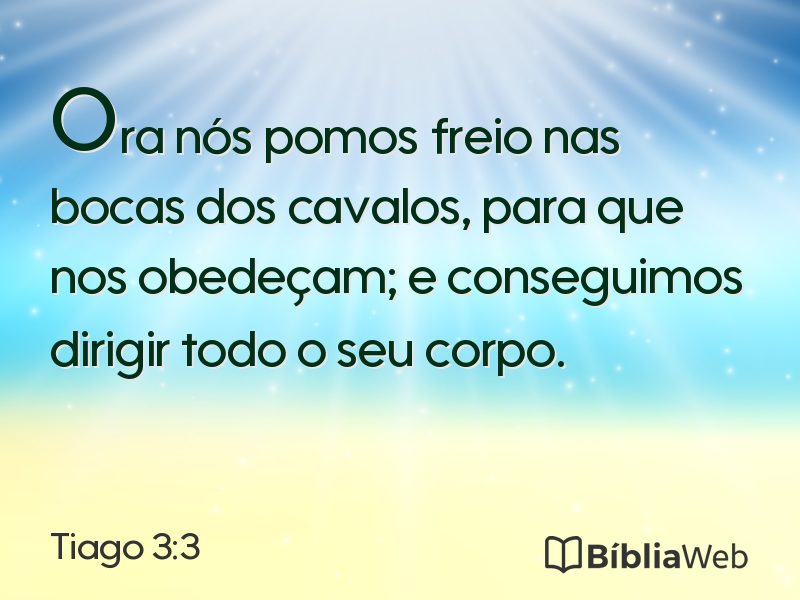 Tiago 3:3 em imagem para compartilhar