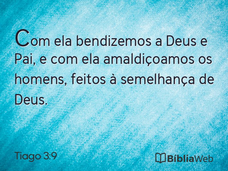Tiago 3:9 em imagem para compartilhar