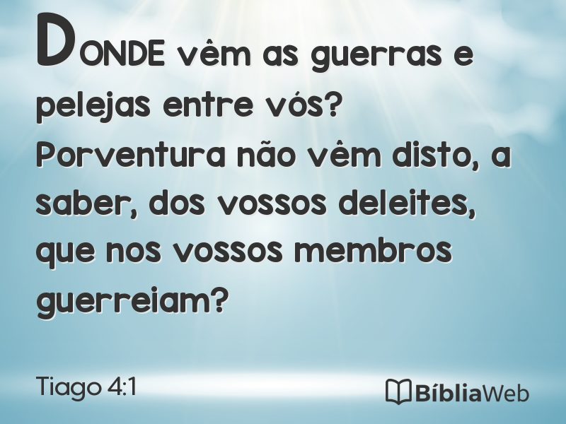 Tiago 4:1 em imagem para compartilhar