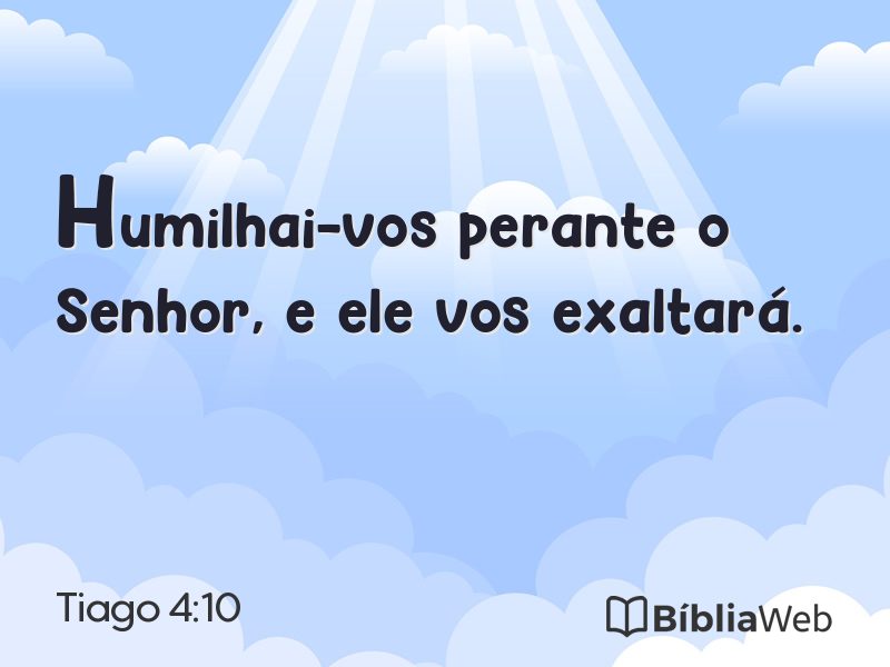Tiago 4:10 em imagem para compartilhar