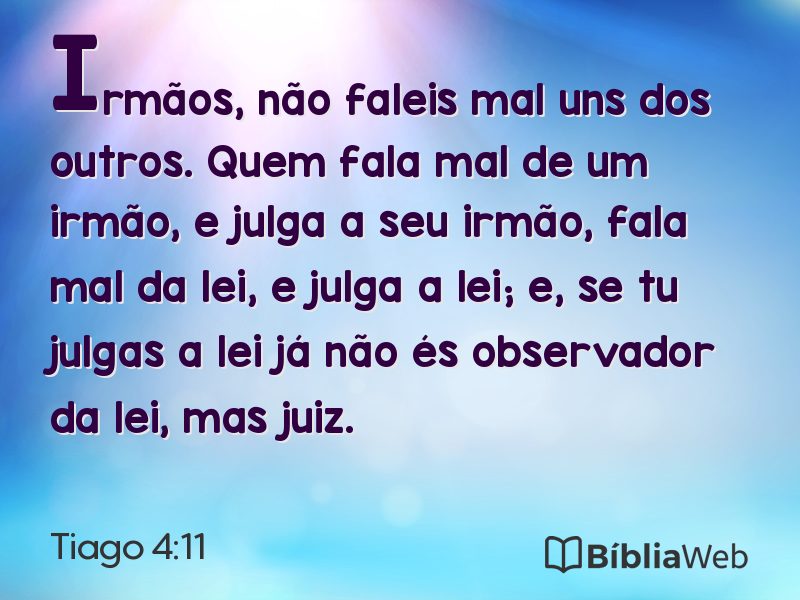 Tiago 4:11 em imagem para compartilhar