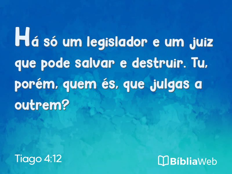 Tiago 4:12 em imagem para compartilhar