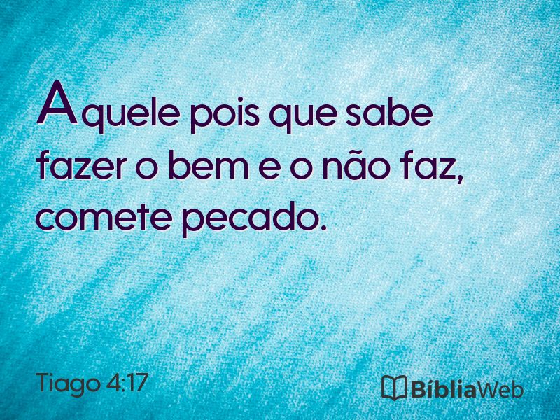 Tiago 4:17 em imagem para compartilhar