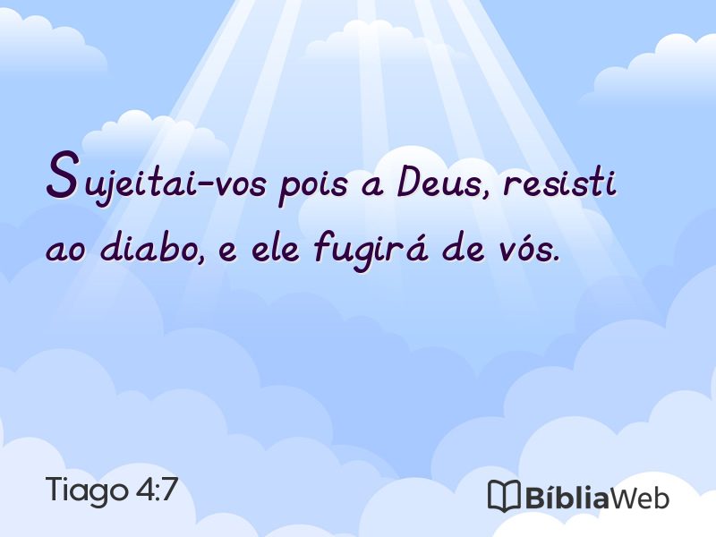 Tiago 4:7 em imagem para compartilhar