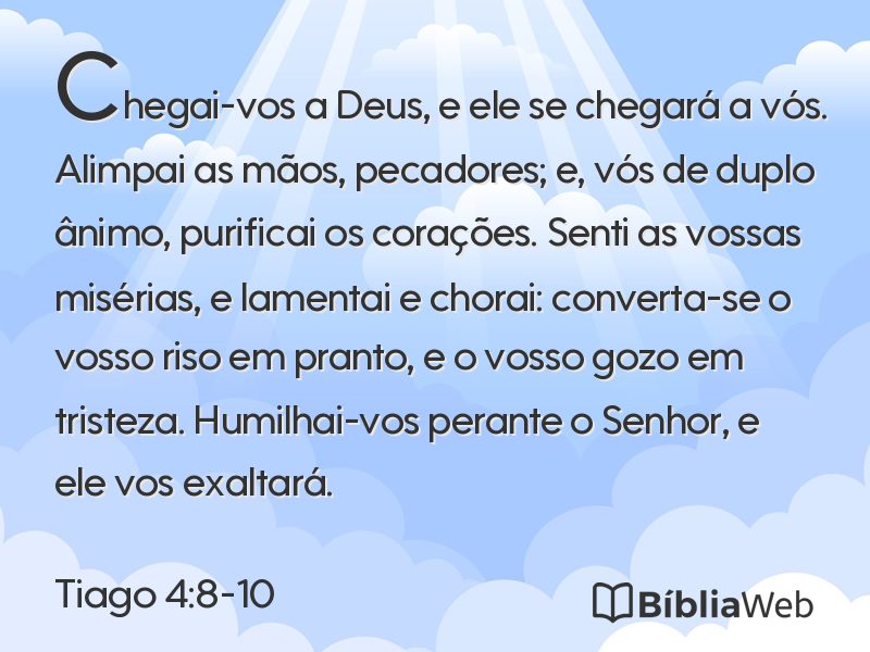 Tiago 4:8-10 em imagem para compartilhar