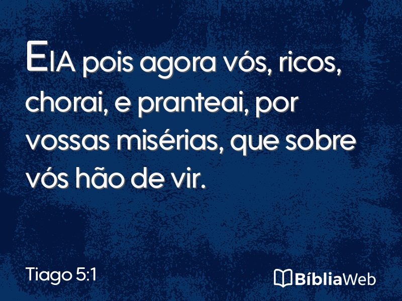 Tiago 5:1 em imagem para compartilhar