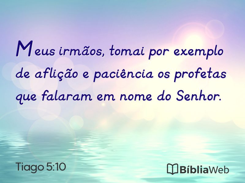 Tiago 5:10 em imagem para compartilhar