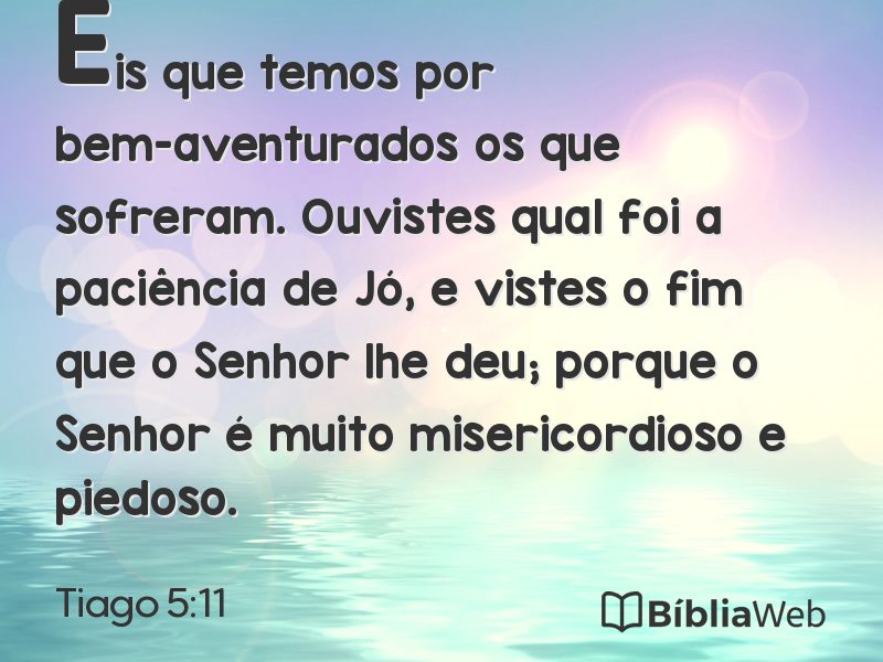 Tiago 5:11 em imagem para compartilhar