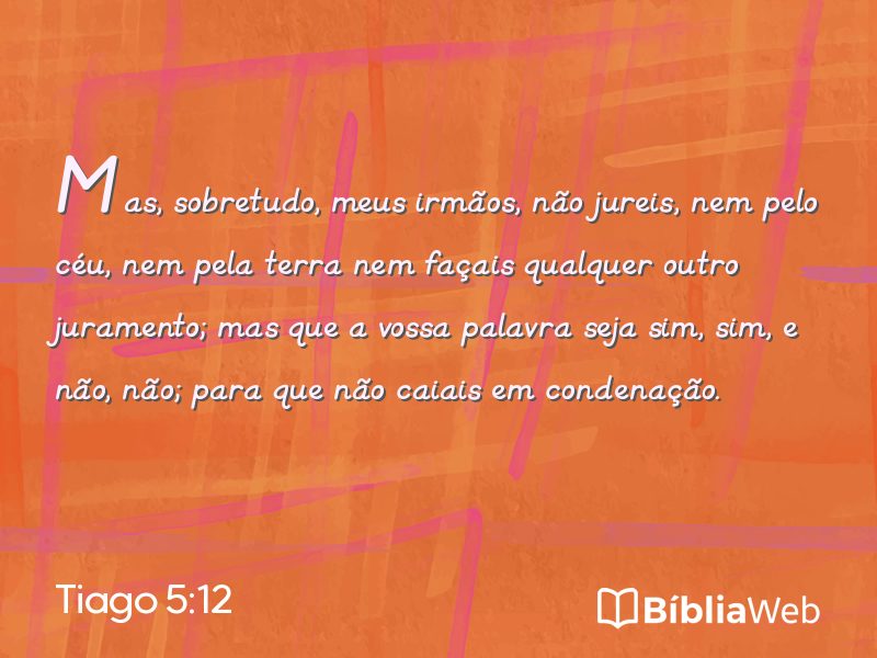 Tiago 5:12 em imagem para compartilhar