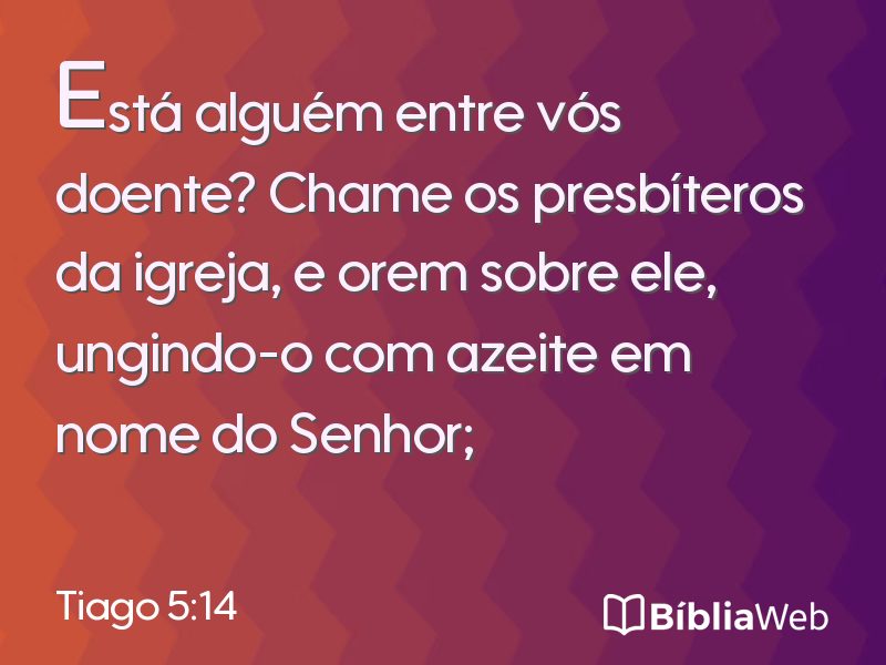 Tiago 5:14 em imagem para compartilhar