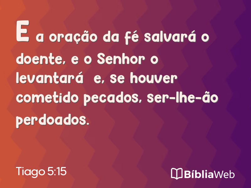 Tiago 5:15 em imagem para compartilhar