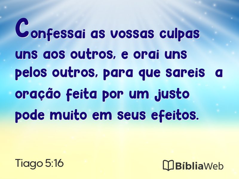 Tiago 5:16 em imagem para compartilhar