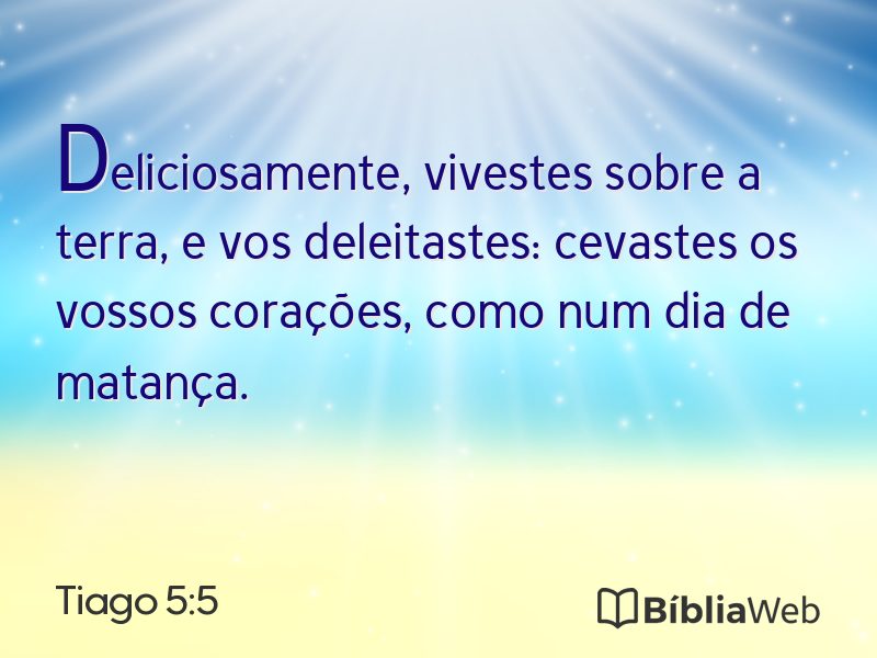 Tiago 5:5 em imagem para compartilhar