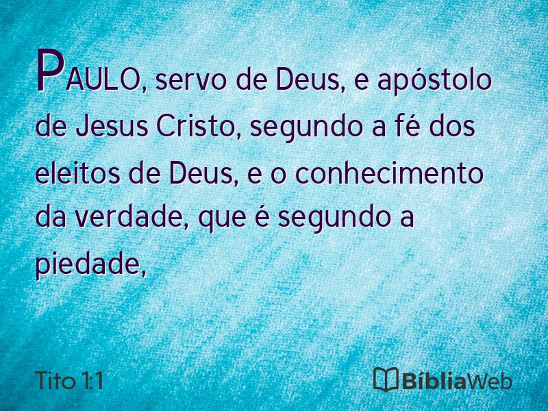 Tito 1:1 em imagem para compartilhar