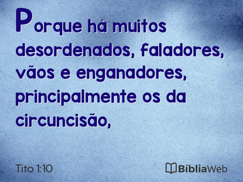 Tito 1:10 em imagem para compartilhar